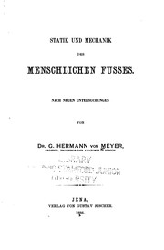 Cover of: Statik und Mechanik des menschlichen Fusses