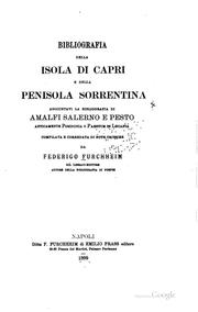Cover of: Bibliografia della isola di Capri e della penisola sorrentina, aggiuntavi la ..