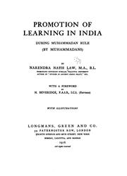 Cover of: Promotion of Learning in India During Muhammadan Rule