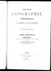 Cover of: Nouvelle géographie universelle