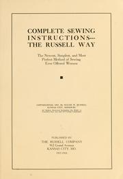 Cover of: Complete sewing instructions