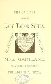 Cover of: The original American lady tailor system ..