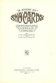 Cover of: "A show at" sho' cards