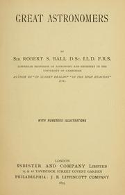 Cover of: Great astronomers