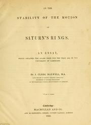 Cover of: On the stability of the motion of Saturn's rings