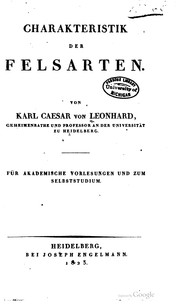 Cover of: Charakteristik der Felsarten