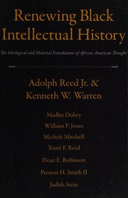 Cover of: Renewing Black intellectual history