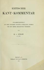 Cover image for Kritischer Kant-Kommentar.