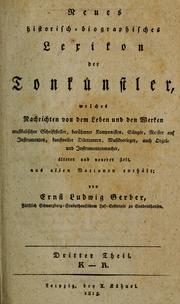 Cover of: Neues historisch-biographisches Lexikon der Tonkünstler