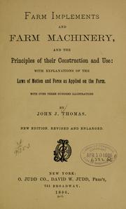 Cover of: Farm implements and farm machinery