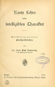 Cover image for Kants Lehre Vom Intelligiblen Charakter