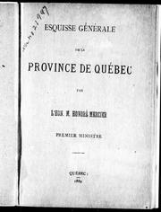 Cover of: Esquire générale de la province de Québec