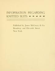 Cover of: Information regarding knitted suits