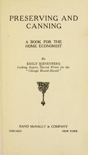 Cover of: Preserving and canning