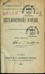 Cover of: Metamorphoses