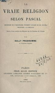 Cover of: La vraie religion selon Pascal