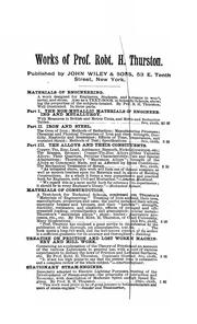 Cover of: A text-bbok of the materials of construction: with a complete index.
