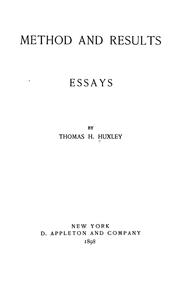 Cover of: Method and results