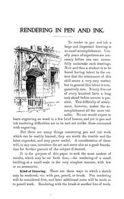 Cover of: Rendering in pen and ink