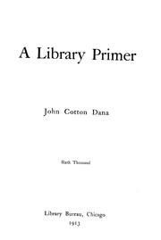 Cover of: A Library Primer