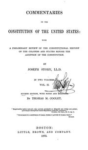 Cover image for Commentaries on the Constitution of the United States