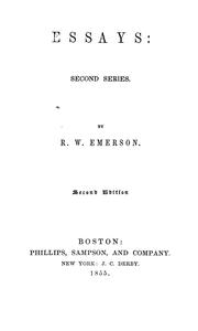 Cover of: Essays