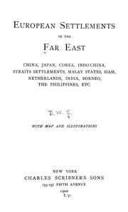 Cover of: European settlements in the far east