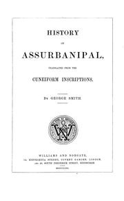 Cover of: History of Assurbanipal