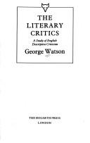 Cover of: The literary critics