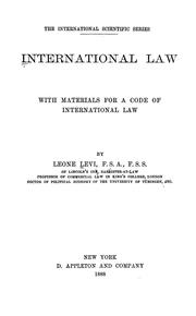 Cover of: International law