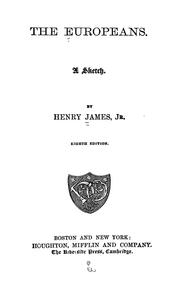 Cover of: The Europeans: A Sketch