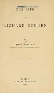 Cover image for Life of Richard Cobden