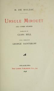 Cover of: Ursule Mirouët