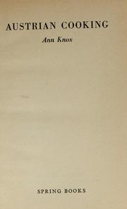 Cover of: Austrian cooking