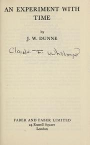 Cover of: An experiment with time