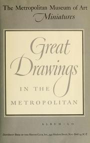 Cover image for Great Drawings in the Metropolitan Museum