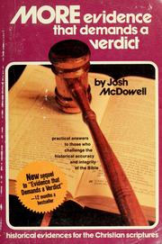 Cover of: More evidence that demands a verdict: historical evidences for the Christian Scriptures