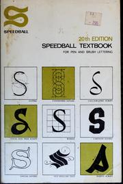 Cover of: Speedball textbook for pen and brush lettering