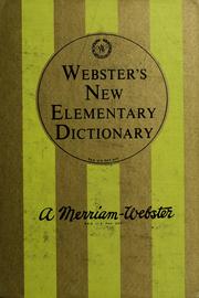 Cover of: Webster's new elementary dictionary.