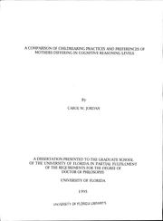 Cover of: A comparison of childrearing practices and preferences of mothers differing in cognitive reasoning levels