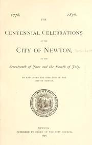Cover image for The Centennial Celebrations of the City of Newton