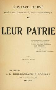 Cover of: Leur patrie