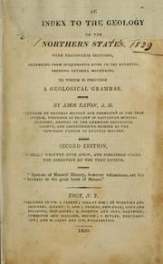 Cover of: An index to the geology of the northern states: with a transverse section from Catskill Mountain to the Atlantic