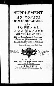 Cover of: Supplément au voyage de M. de Bougainville ou Journal d'un voyage autour du monde, fait par MM. Banks & Solander, Anglois, en 1768, 1769, 1770, 1771