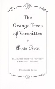 Cover of: The orange trees of Versailles