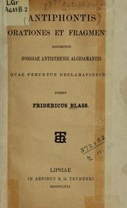 Cover of: Orationes et fragmenta