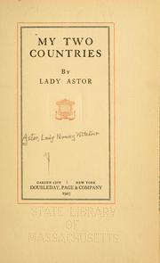 Cover of: My two countries