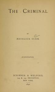 Cover of: The criminal