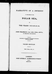 Cover of: Narrative of a journey to the shores of the Polar sea, in the years 1819-20-21-22
