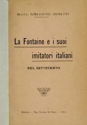 Cover image for La Fontaine E I Suoi Imitatori Italiani Nel Settecento
